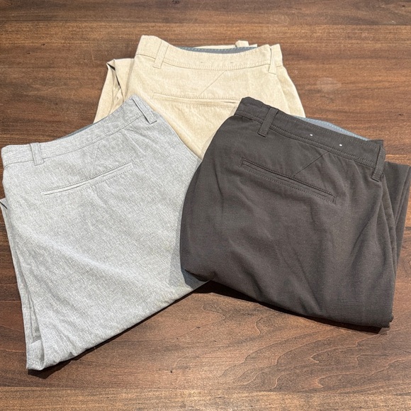 Linksoul Other - (3) Linksoul Boardwalk Pants - Gray, Charcoal & Khaki, 36R, 3 for 1